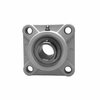 Ami Bearings SINGLE ROW BALL BEARING - 1-7/16 STAINLESS SET SCREW BLACK 4-BOLT FLANGE MUCFPL207-23B